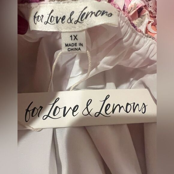 NWT For Love & Lemons Milani Floral Babydoll Mini Dress womens size 1x‎ - Picture 15 of 15